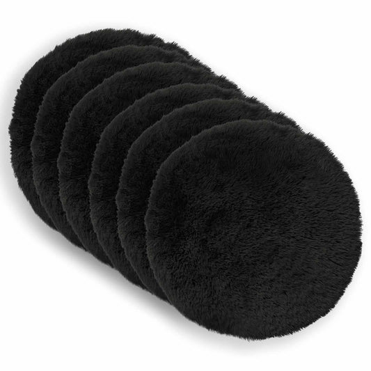 vidaXL Cushion with Pillow HEERLEN 2 pcs Black PV Fleece