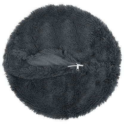 vidaXL Cushion with Pillow HEERLEN 6 pcs Anthracite PV Fleece