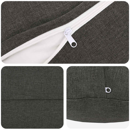 vidaXL Cushion with Pillow HEERLEN 6 pcs Dark Grey Fabric