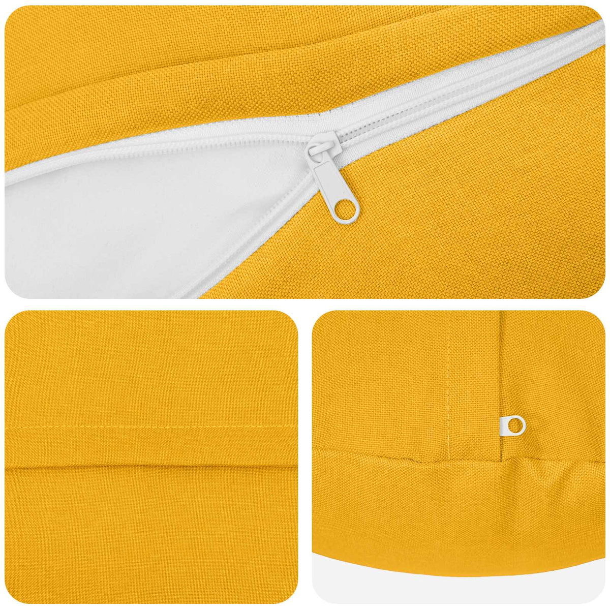 vidaXL Cushion with Pillow HEERLEN 6 pcs Light Yellow Fabric