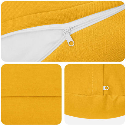 vidaXL Cushion with Pillow HEERLEN 6 pcs Light Yellow Fabric