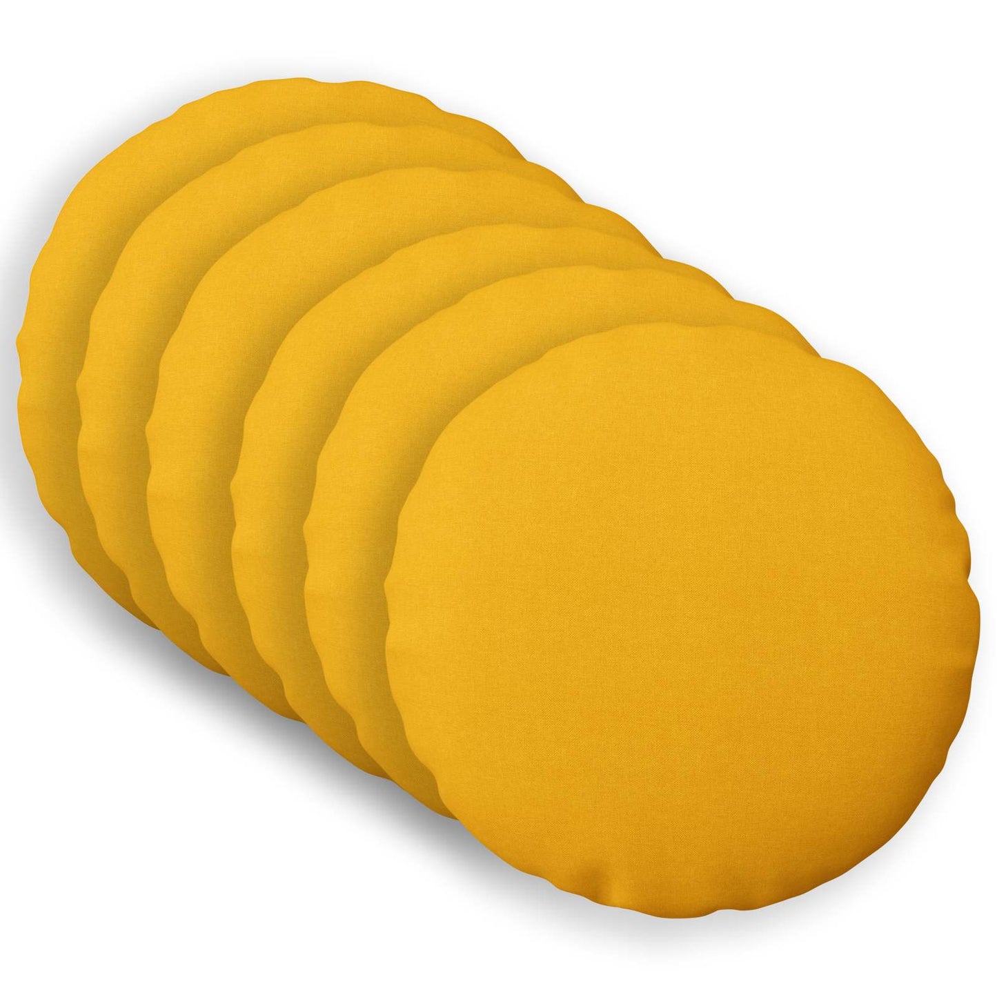 vidaXL Cushion with Pillow HEERLEN 6 pcs Light Yellow Fabric