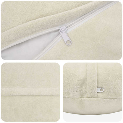 vidaXL Cushion with Pillow HEERLEN 6 pcs Cream Microfiber Fleece