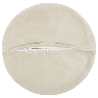 vidaXL Cushion with Pillow HEERLEN 6 pcs Cream Microfiber Fleece