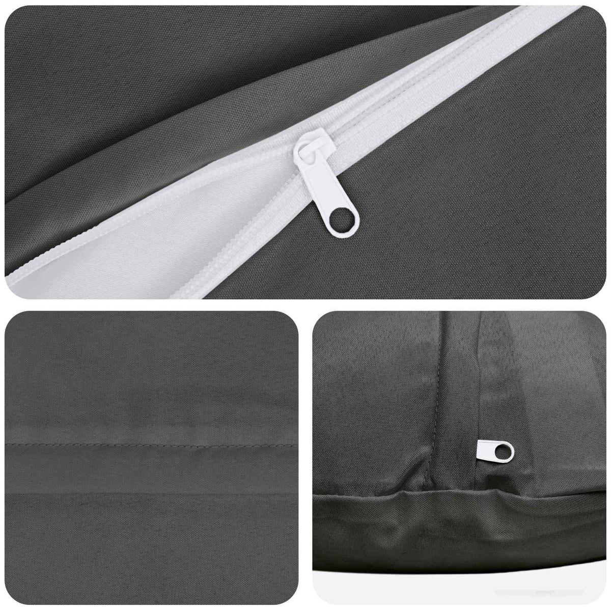 vidaXL Cushion with Pillow HEERLEN 6 pcs Anthracite Polyester