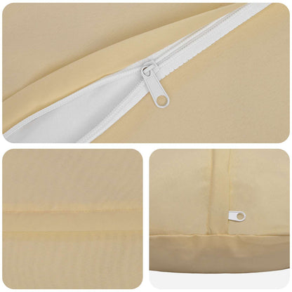 vidaXL Cushion with Pillow HEERLEN 2 pcs Beige Polyester