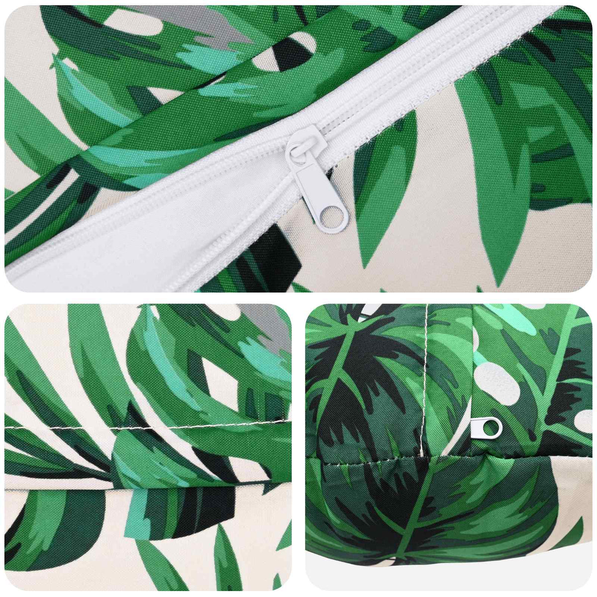 vidaXL Cushion with Pillow HEERLEN 2 pcs Leaf Pattern Polyester