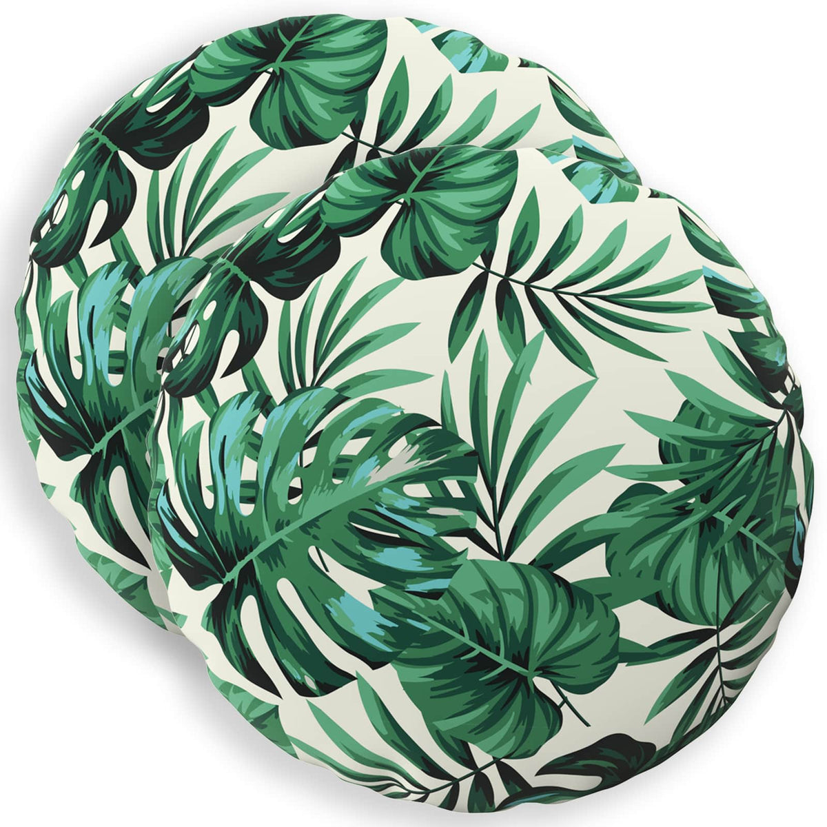 vidaXL Cushion with Pillow HEERLEN 2 pcs Leaf Pattern Polyester