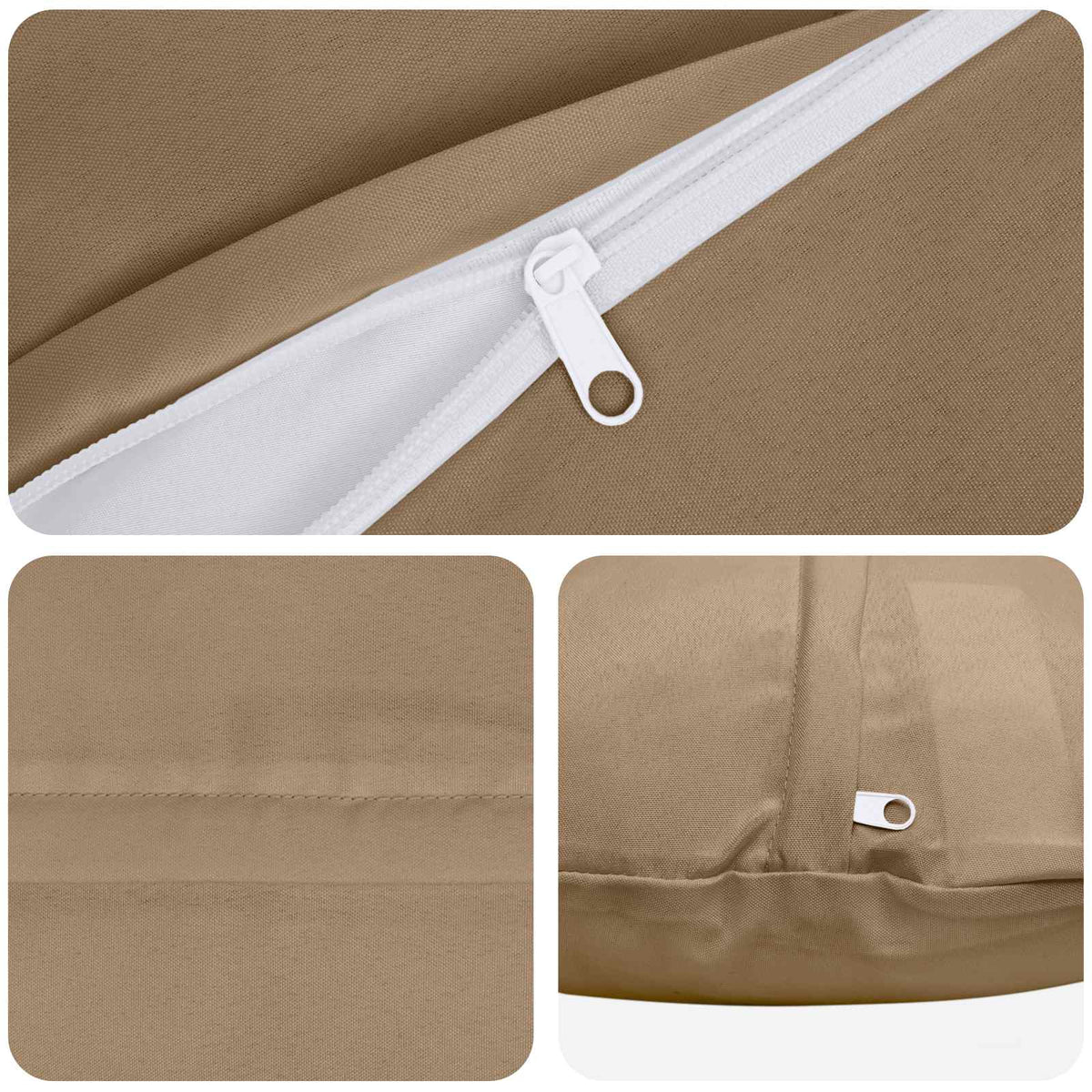 vidaXL Cushion with Pillow HEERLEN 2 pcs Taupe Polyester