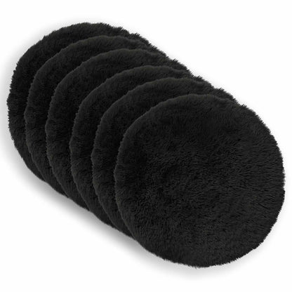 vidaXL Cushion with Pillow HEERLEN 2 pcs Black PV Fleece