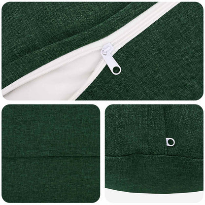 vidaXL Cushion with Pillow HEERLEN 6 pcs Dark Green Fabric