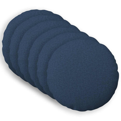 vidaXL Cushion with Pillow HEERLEN 6 pcs Blue Fabric
