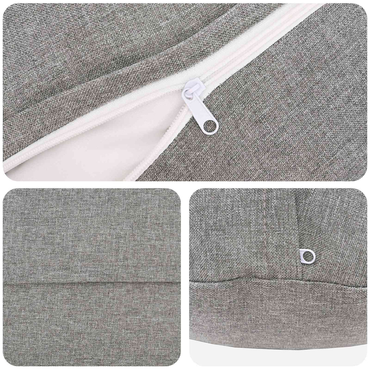 vidaXL Cushion with Pillow HEERLEN 6 pcs Cloud Grey Fabric