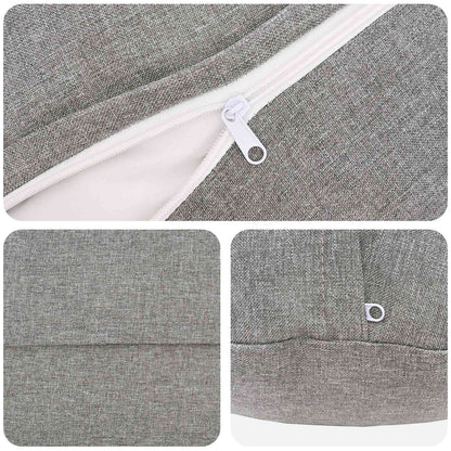 vidaXL Cushion with Pillow HEERLEN 6 pcs Cloud Grey Fabric