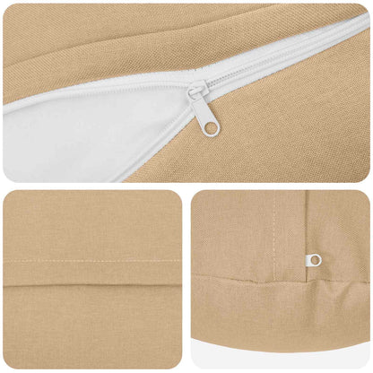 vidaXL Cushion with Pillow HEERLEN 6 pcs Cream Fabric
