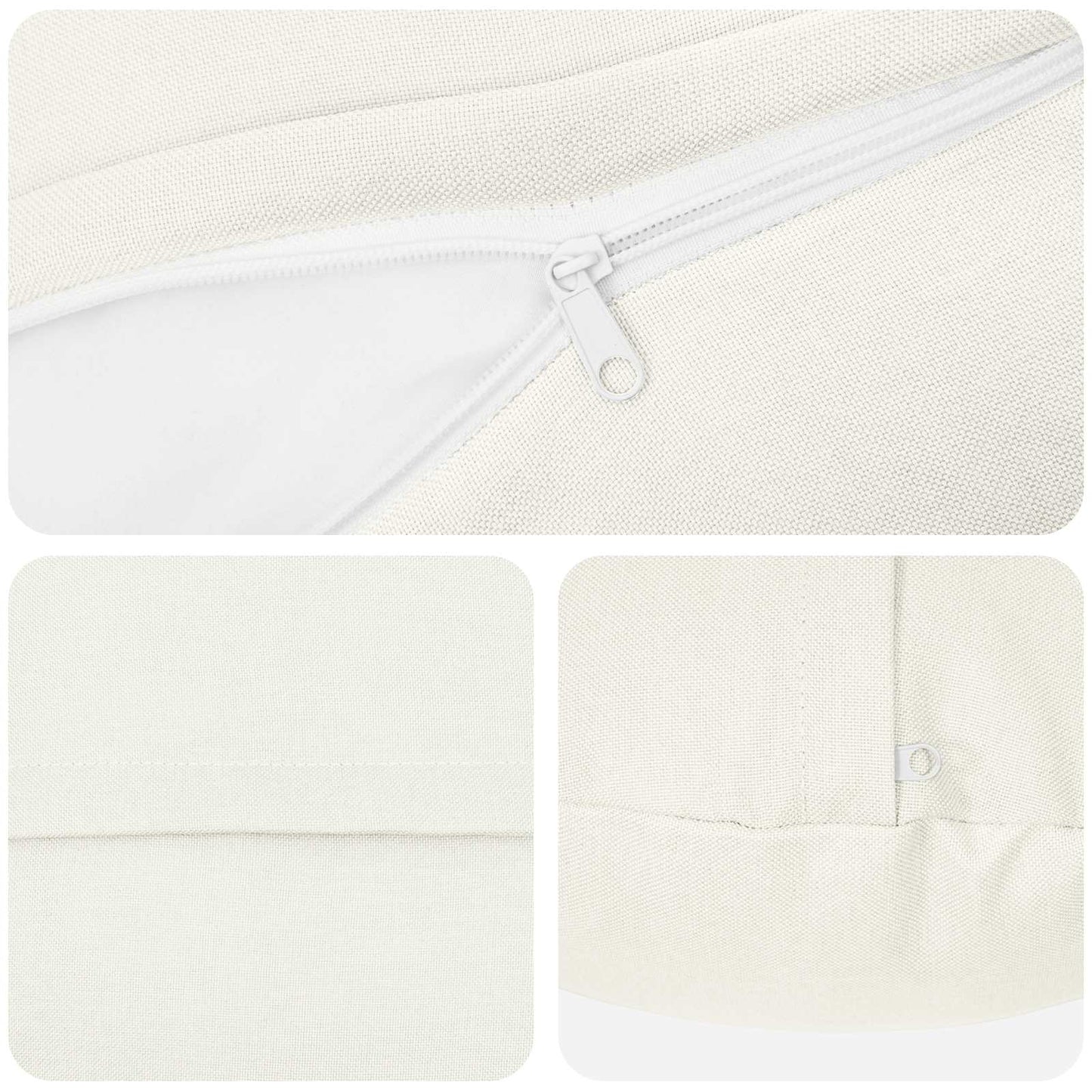 vidaXL Cushion with Pillow HEERLEN 6 pcs White Fabric
