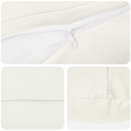 vidaXL Cushion with Pillow HEERLEN 6 pcs White Fabric