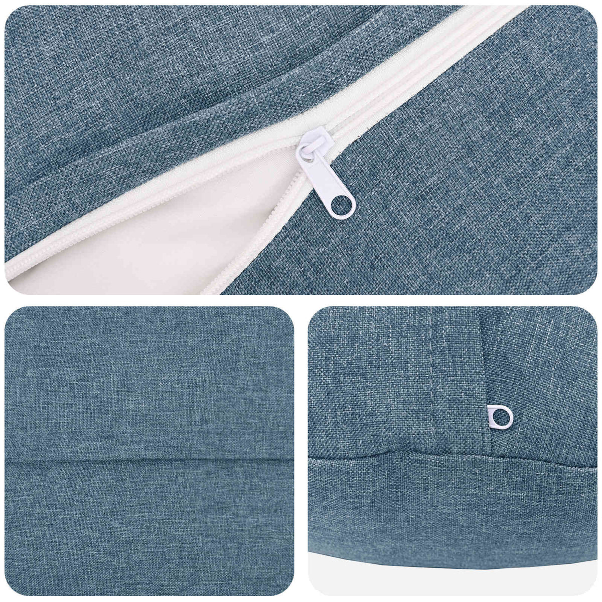 vidaXL Cushion with Pillow HEERLEN 6 pcs Jeans Blue Fabric
