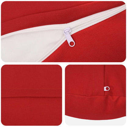 vidaXL Cushion with Pillow HEERLEN 2 pcs Red Fabric
