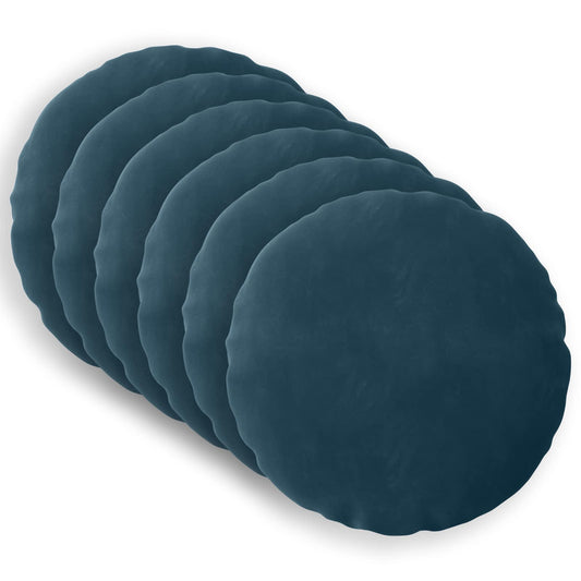 vidaXL Cushion with Pillow HEERLEN 6 pcs Blue Velvet