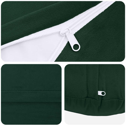 vidaXL Cushion with Pillow HEERLEN 6 pcs Dark Green Velvet