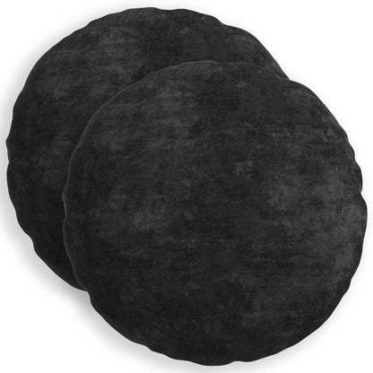 vidaXL Throw Pillow 2 pcs HEERLEN Anthracite Dia. 50 cm