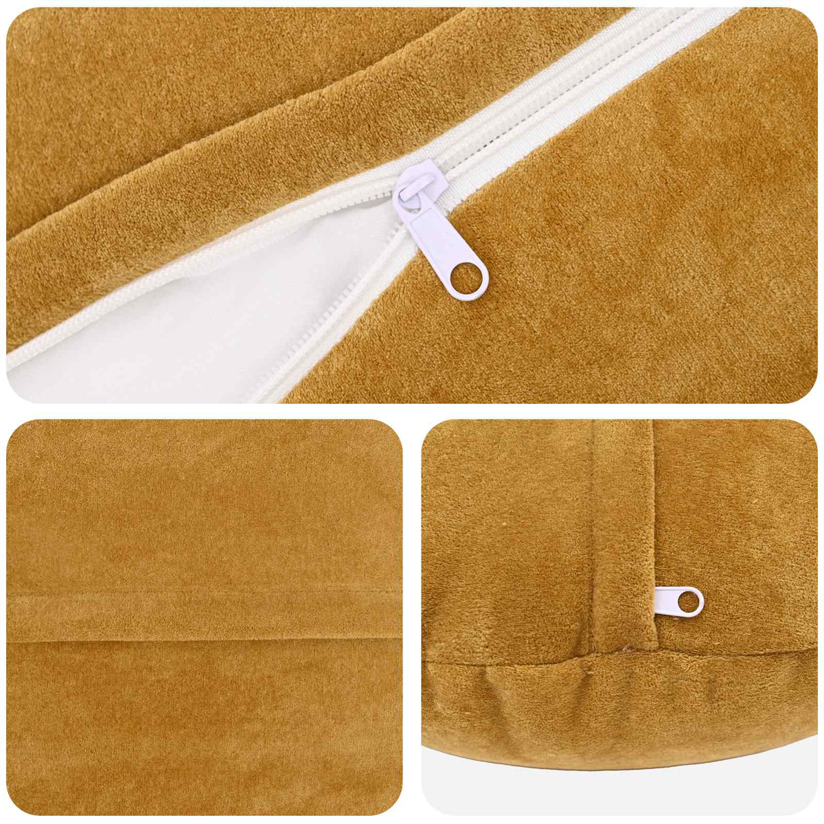 vidaXL Cushion with Pillow HEERLEN 6 pcs Yellow Microfiber Fleece