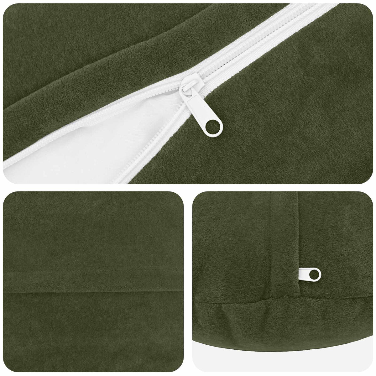 vidaXL Cushion with Pillow HEERLEN 6 pcs Green Microfiber Fleece