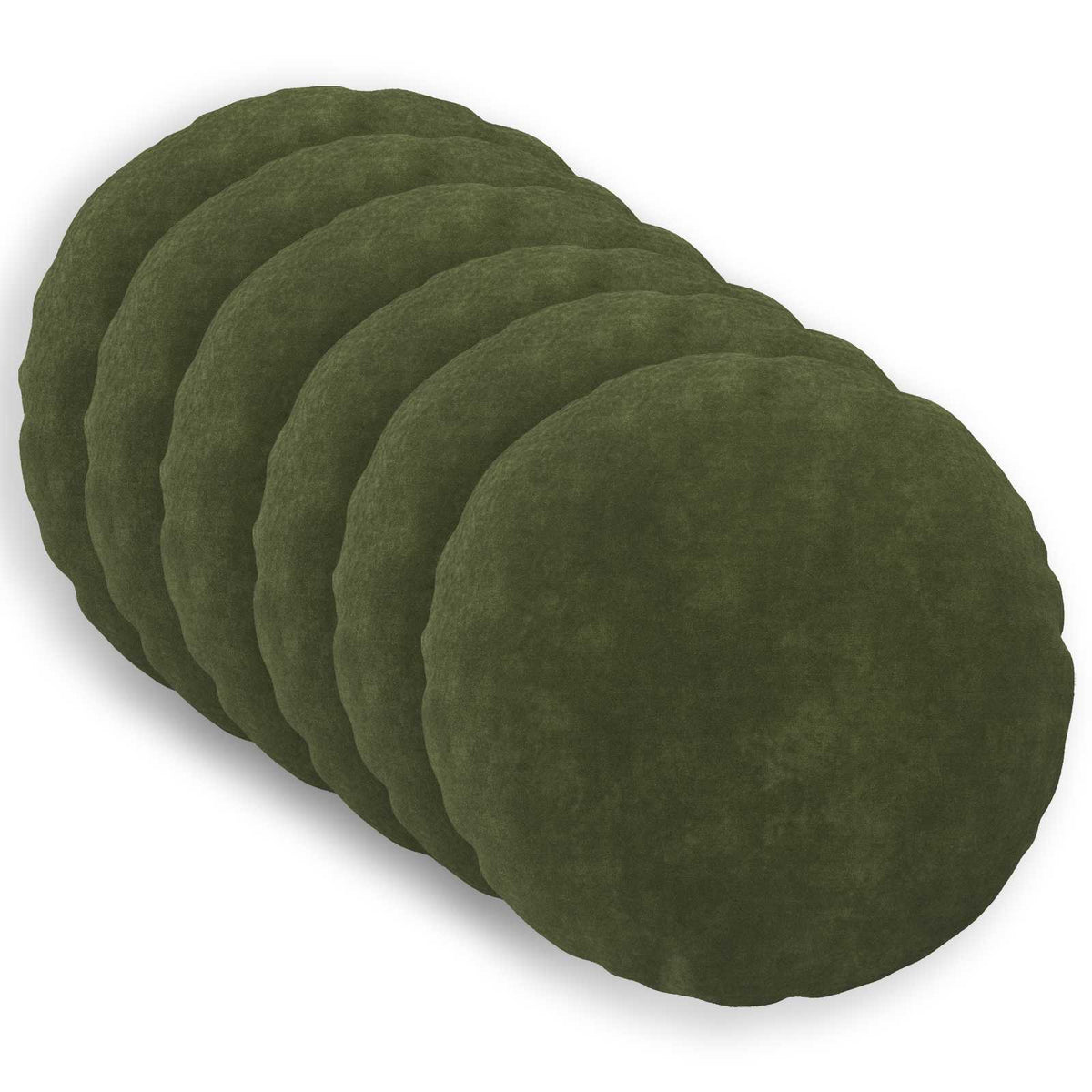 vidaXL Cushion with Pillow HEERLEN 6 pcs Green Microfiber Fleece