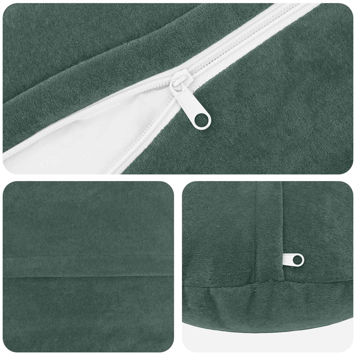 vidaXL Cushion with Pillow HEERLEN 2 pcs Sea Blue Microfiber Fleece