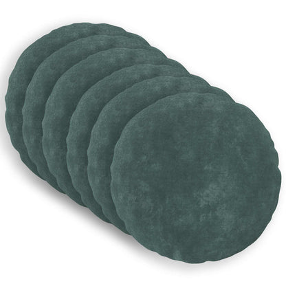 vidaXL Cushion with Pillow HEERLEN 6 pcs Sea Blue Microfiber Fleece