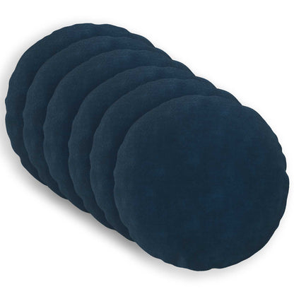 vidaXL Cushion with Pillow HEERLEN 6 pcs Blue Microfiber Fleece