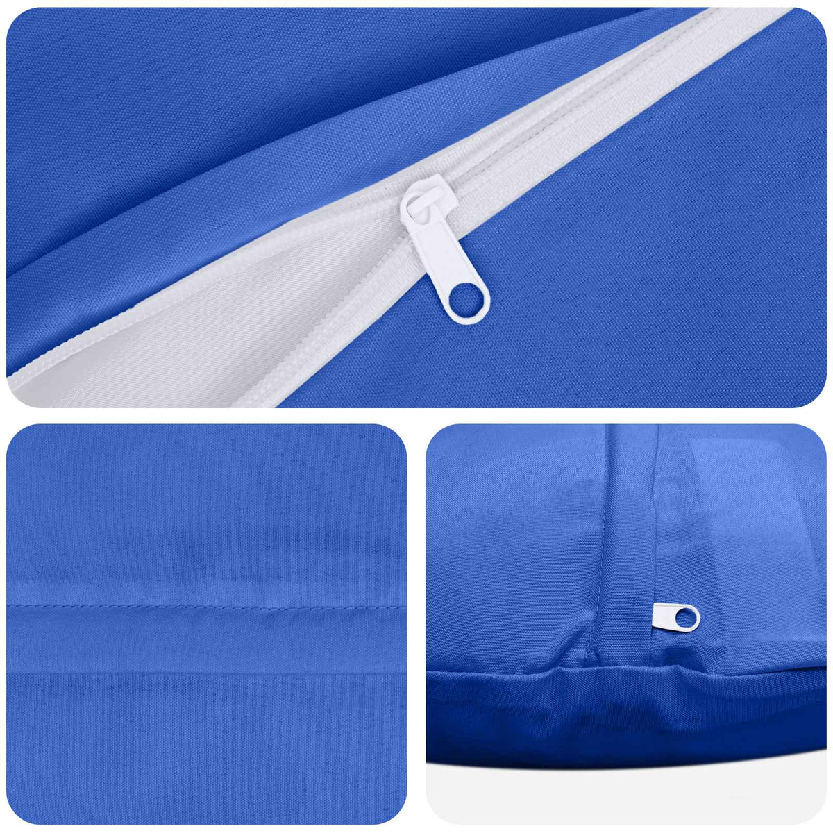 vidaXL Cushion with Pillow HEERLEN 2 pcs Royal Blue Polyester