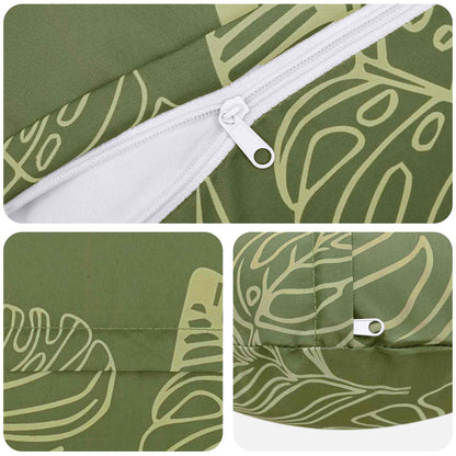 vidaXL Throw Pillow 2 pcs HEERLEN Leaf Design Dia. 50 cm Polyester