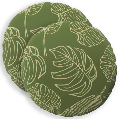 vidaXL Throw Pillow 2 pcs HEERLEN Leaf Design Dia. 50 cm Polyester