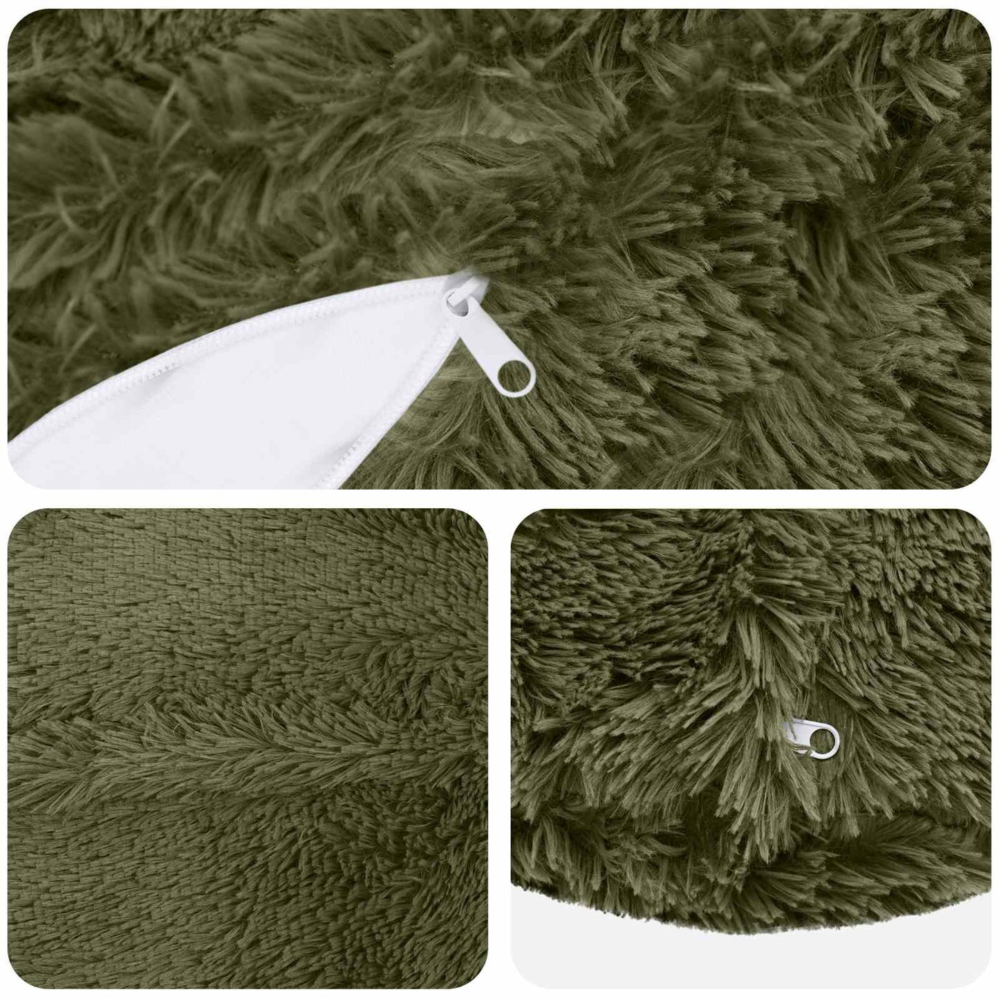 vidaXL Cushion with Pillow HEERLEN 6 pcs Green PV Fleece