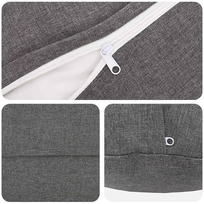 vidaXL Cushion with Pillow HEERLEN 2 pcs Light Grey Fabric