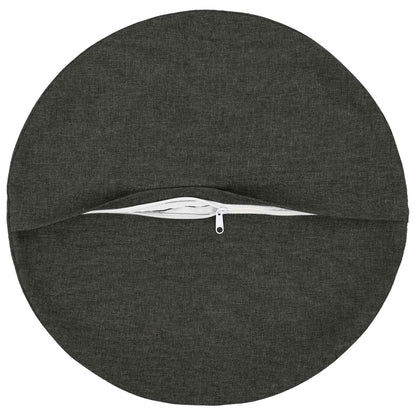 vidaXL Cushion with Pillow HEERLEN 2 pcs Dark Grey Fabric