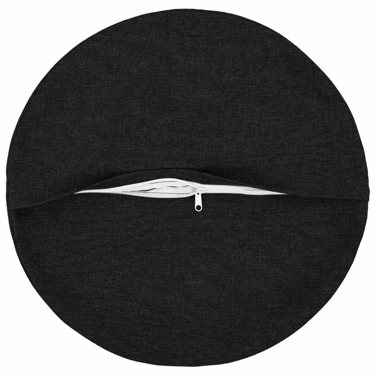 vidaXL Cushion with Pillow HEERLEN 2 pcs Black Fabric