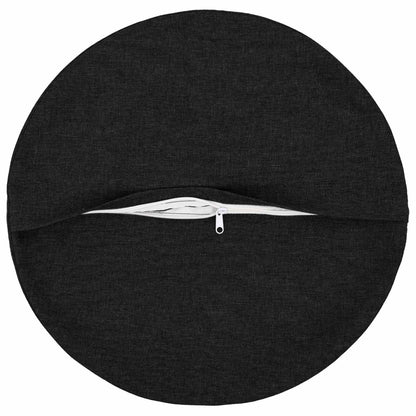 vidaXL Cushion with Pillow HEERLEN 2 pcs Black Fabric