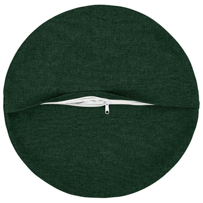 vidaXL Cushion with Pillow HEERLEN 2 pcs Dark Green Fabric