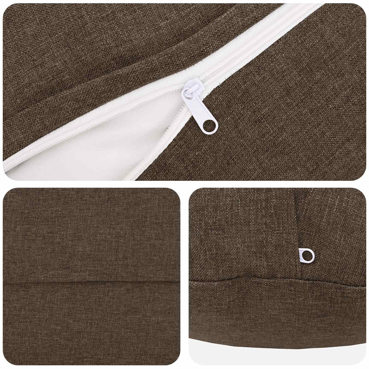 vidaXL Cushion with Pillow HEERLEN 6 pcs Taupe Fabric