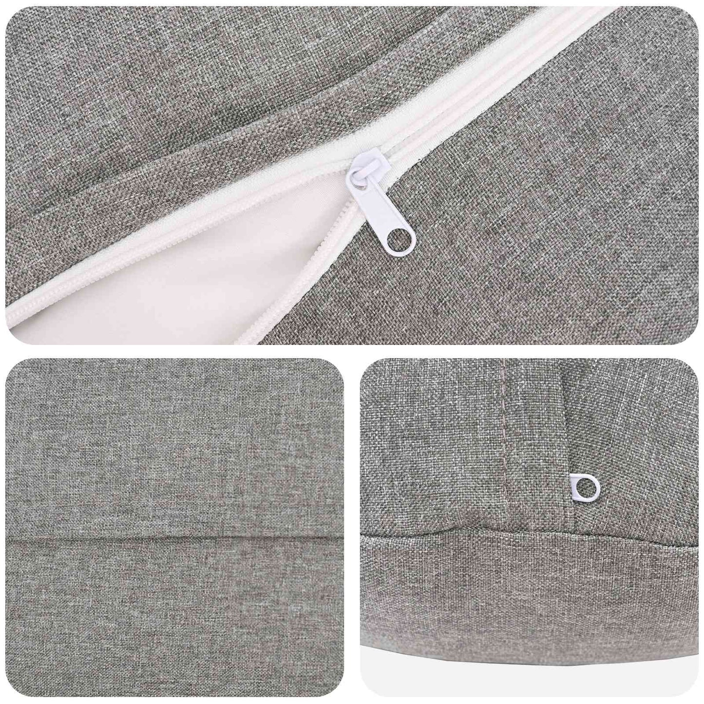 vidaXL Cushion with Pillow HEERLEN 6 pcs Cloud Grey Fabric