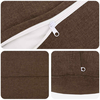 vidaXL Cushion with Pillow HEERLEN 6 pcs Brown Fabric