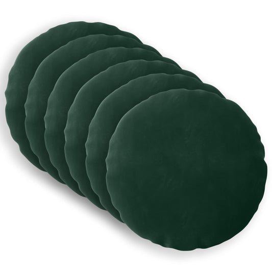 vidaXL Cushion with Pillow HEERLEN 6 pcs Dark Green Velvet
