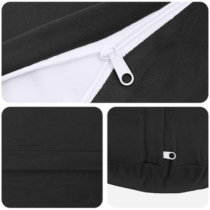 vidaXL Cushion with Pillow HEERLEN 6 pcs Black Velvet