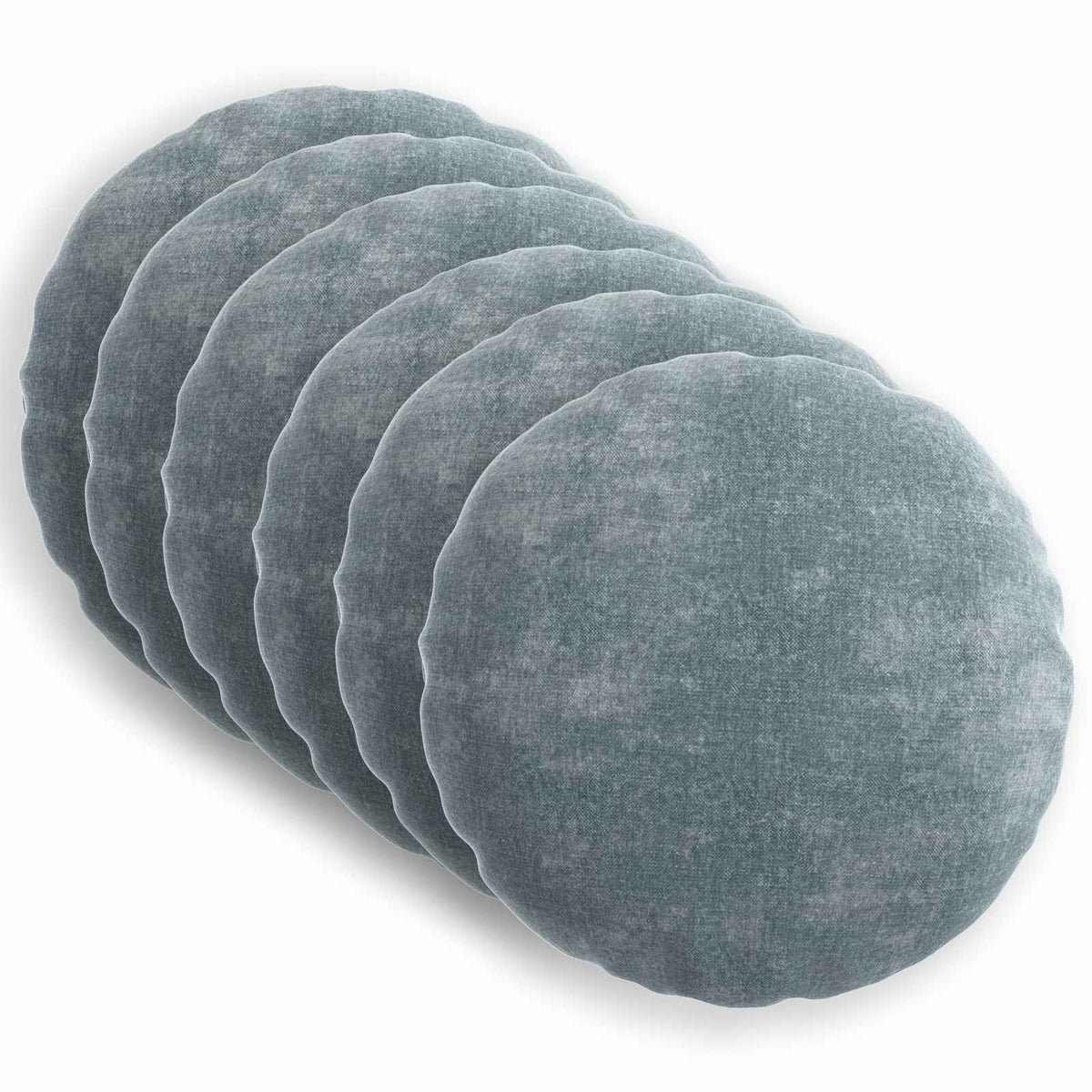 vidaXL Throw Pillow 6 pcs HEERLEN Light Blue Dia. 60 cm