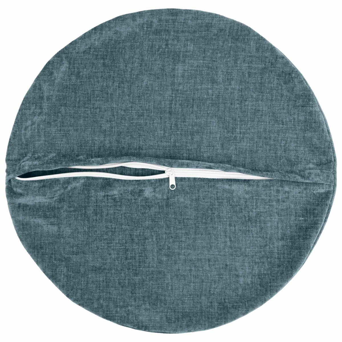vidaXL Throw Pillow 2 pcs HEERLEN Blue Dia. 60 cm Chenille Fabric