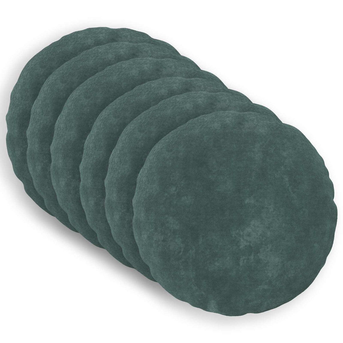 vidaXL Cushion with Pillow HEERLEN 6 pcs Sea Blue Microfiber Fleece