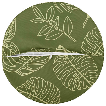 vidaXL Throw Pillow 6 pcs HEERLEN Leaf Design Dia. 60 cm Polyester